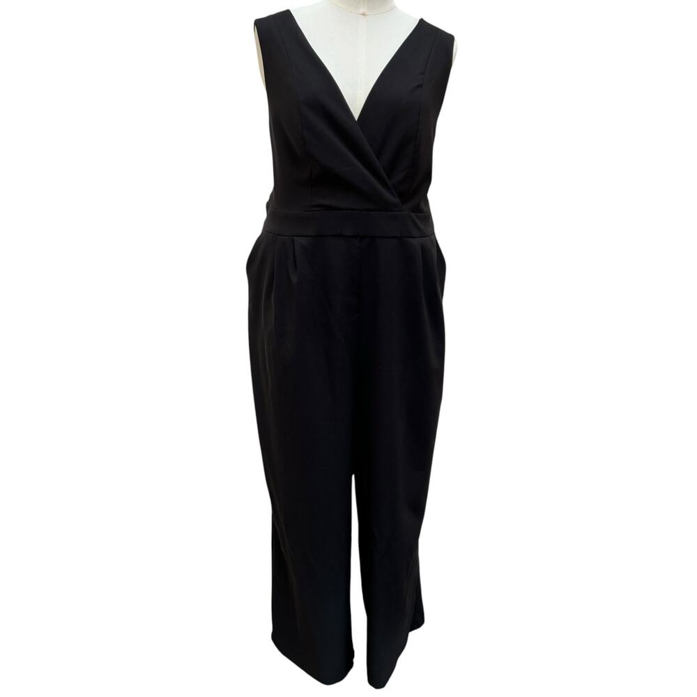 Torrid Black Sleeveless Surplice Wide Leg Jumpsuit Women’s Size 24 Plus